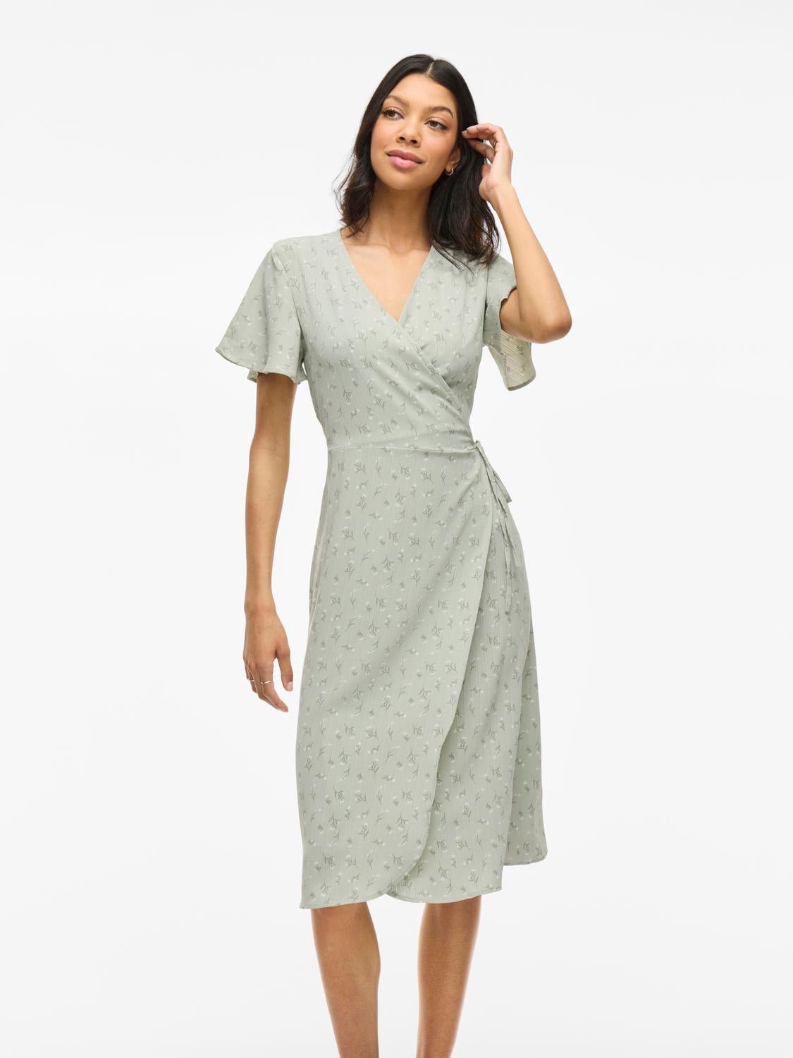 VILOVIE Midi Dress - Desert Sage - VERO MODA & VILA Bergvik